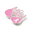 Breast Cancer Pink Awareness Ribbon Theme Alloy Enamel Pendants ENAM-C026-01H-S-2