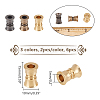 6Pcs 3 Colors Outdoor EDC Tool Brass Parachute Rope European Beads KK-NB0003-72A-2