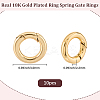 10Pcs Brass Spring Gate Rings KK-BBC0022-07B-2