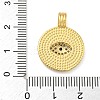 Rack Plating Brass Micro Pave Clear Cubic Zirconia Pendants KK-Z063-14G-02-3