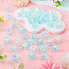 50Pcs 5 Styles UV Plating Rainbow Iridescent Acrylic Beads OACR-TA0004-93A-5