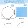 3 Pairs Rhodium Plated 925 Sterling Silver Hoop Earring Findings STER-BBC0006-48B-P-2