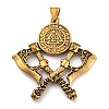Viking 304 Stainless Steel Big Pendants LS-STAS-P367-02AG-1