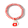 Christmas 304 Stainless Steel Enamel Charm Bracelets ZQ4442-22-1