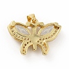 Brass Micro Pave Cubic Zirconia Pendants KK-B059-34G-D-2