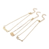 3Pcs Alloy Rhinestones Anklets LS-AJEW-S083-01G-05-2