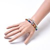 Two Loops Natural & Synthetic Gemstone Beads Warp Stretch Bracelets BJEW-JB04223-5