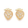Brass Micro Pave Cubic Zirconia Pendants KK-T074-81G-1