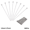 300Pcs 304 Stainless Steel Eye Pins STAS-YW0003-12A-1