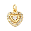 Brass Micro Pave Cubic Zirconia Pendants KK-S510-49G-05-1