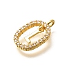 Brass Micro Pave Cubic Zirconia Pendants ZIRC-P123-01G-L01-2