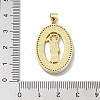 Brass Micro Pave Clear Cubic Zirconia Pendants KK-A221-03B-G-3