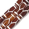 Rice Shape Tibetan Style dZi Beads Strands G-A269-A21-01-2