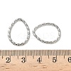 304 Stainless Steel Twisted Teardrop Linking Rings STAS-L300-007P-3