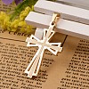 Ion Plating(IP) 304 Stainless Steel Cross Pendants STAS-I035-31B-1