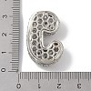 Rack Plating Brass Micro Pave Clear Cubic Zirconia Pendants ZIRC-U002-P-J-3