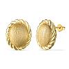 Oval 925 Sterling Silver Stud Earrings for Woman EJEW-F364-02G-2