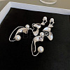 Silver Needle Silver Earrings Fashion Metal Earrings Simple Design Earrings TV7290-18-1