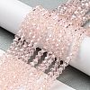 Transparent Electroplate Glass Beads Strands GLAA-F029-3mm-C26-4