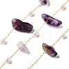 Handmade Natural Amethyst Chip Beaded Chains CHC-F020-02G-06-1