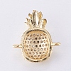 Brass Micro Pave Cubic Zirconia Links ZIRC-E135-05G-2