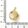 Brass Micro Pave Clear Cubic Zirconia Locket Pendants KK-F912-03G-4