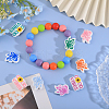 11Pcs 11 Styles Word Good Vibes & Butterfly Silicone Beads SIL-CA0002-79-4