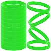 24Pcs Word Silicone Cord Bracelet Wristband BJEW-CN0001-06A-1