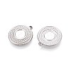 304 Stainless Steel Pendant Cabochon Settings STAS-T067-10P-2