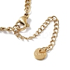 304 Stainless Steel Micro Pave Clear Cubic Zirconia Ring Pendant Twisted Chain Lariat Necklaces LS-NJEW-P318-01G-4