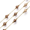 Handmade Natural Gemstone Beads Heart Chains CHS-T006-27G-1