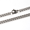 Tarnish Resistant 304 Stainless Steel Box Chain Necklaces LS-NJEW-H421-2-1