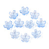 Baking Paint Transparent Glass Bead Caps DGLA-N014-06A-02-1