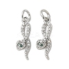 Brass Micro Pave Cubic Zirconia Pendants KK-U056-48P-1