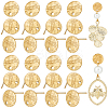 50Pcs Ion Plating(IP) 304 Stainless Steel Stud Earring Findings STAS-SC0008-57G-1