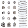 15 Strands 15 Style Tibetan Style Flower Alloy Bead Strands TIBEB-PH0004-93-1