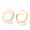 Brass Stud Earring Findings X-KK-N186-54G-1