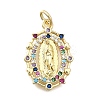 Brass Micro Pave Cubic Zirconia Pendants KK-P336-04H-G-1