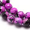Natural Fire Crackle Agate Bead Strands G-K166-06F-6mm-07-3