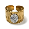 Ion Plating(IP) 304 Stainless Steel Open Cuff Rings STAS-Z060-16G-03-2