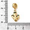 304 Stainless Steel Green Enamel European Dangle Charms STAS-D153-15G-3
