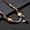 Ethnic Style Alloy & Porcelain Ceramic Beads Pendant Tassel Y Necklaces LS-NJEW-D308-03B-5