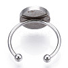 Flat Round Mood Ring RJEW-T025-01P-3