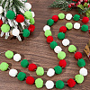 4Pcs Pom Pom Ball with Polyester Cord Hanging Banners AJEW-CP0009-76C-4