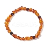 Natural Amber Beads Stretch Bracelets for Women BJEW-JB13256-02-2
