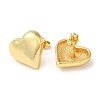 Rack Plating Brass Heart Stud Earrings X-EJEW-Q766-02G-2