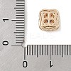 Brass Micro Pave Cubic Zirconia Beads KK-K297-33G-4