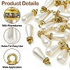 50Pcs High Luster ABS Plastic Imitation Pearl Pendants FIND-YW0009-07-5