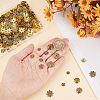 320Pcs 8 Styles Tibetan Style Alloy Bead Caps TIBE-GO0001-02-3
