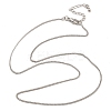 Brass Curb Chain Necklaces for Women NJEW-D302-50P-4